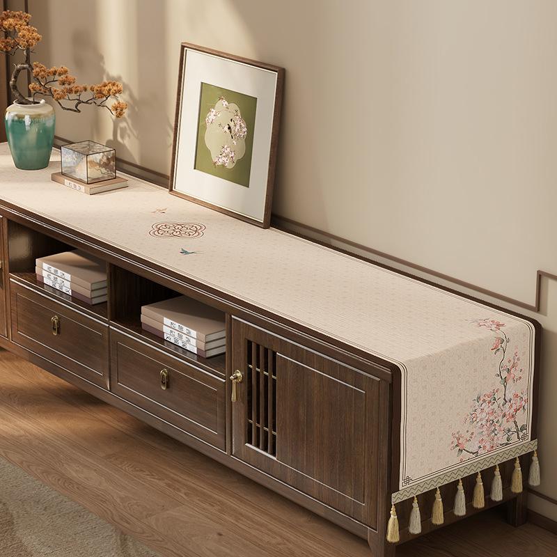 Zen TV-Schrank, Tischdecke, Couchtischabdeckung, Kommode, Schuhschrank, Beistellschrank, Hochwertige Staubtischdecke