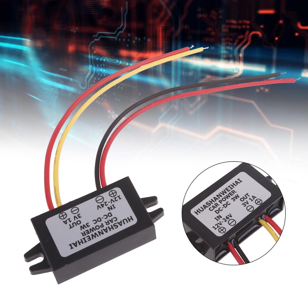 DC12-24V to 3V1A Step-down Power Supply Module Efficient Power Adapter Convert Voltage from 12V-24V to 3V for Toy Radio