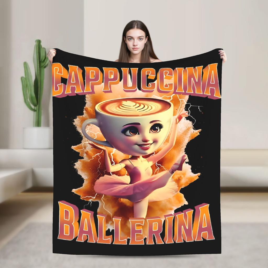 Bombardiro Crocodilo Tralalero Tralala  Blankets Italian Brainrot  Flannel Soft Throw Blanket for Home Restaurant Textile Decor