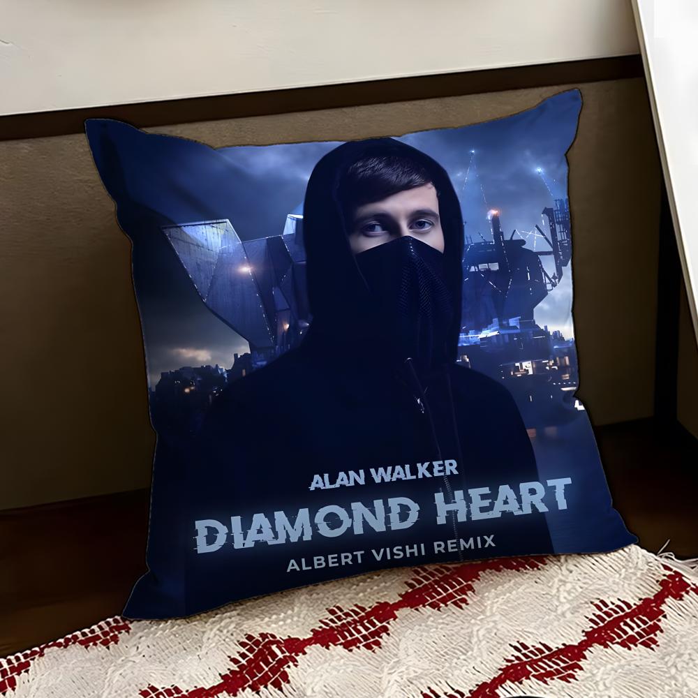 DJ AAlan Walker Cushion Cover Reversible Soft Durable Pillow Cover Home  Car MultiScene Use for Daily Comfort
