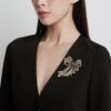Baroque Luxury Rhinestone Bow Design Brooch Party Favors Jewelry Suit Coat Skirt Decoration Gift