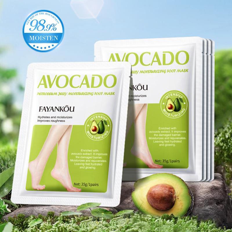 Fayankouavocado Exfoliační maska na nohy Pedikúra nohou Odstraňuje odumřelou kůži Hydratační peeling na nohy Masky na nohy Péče o pokožku