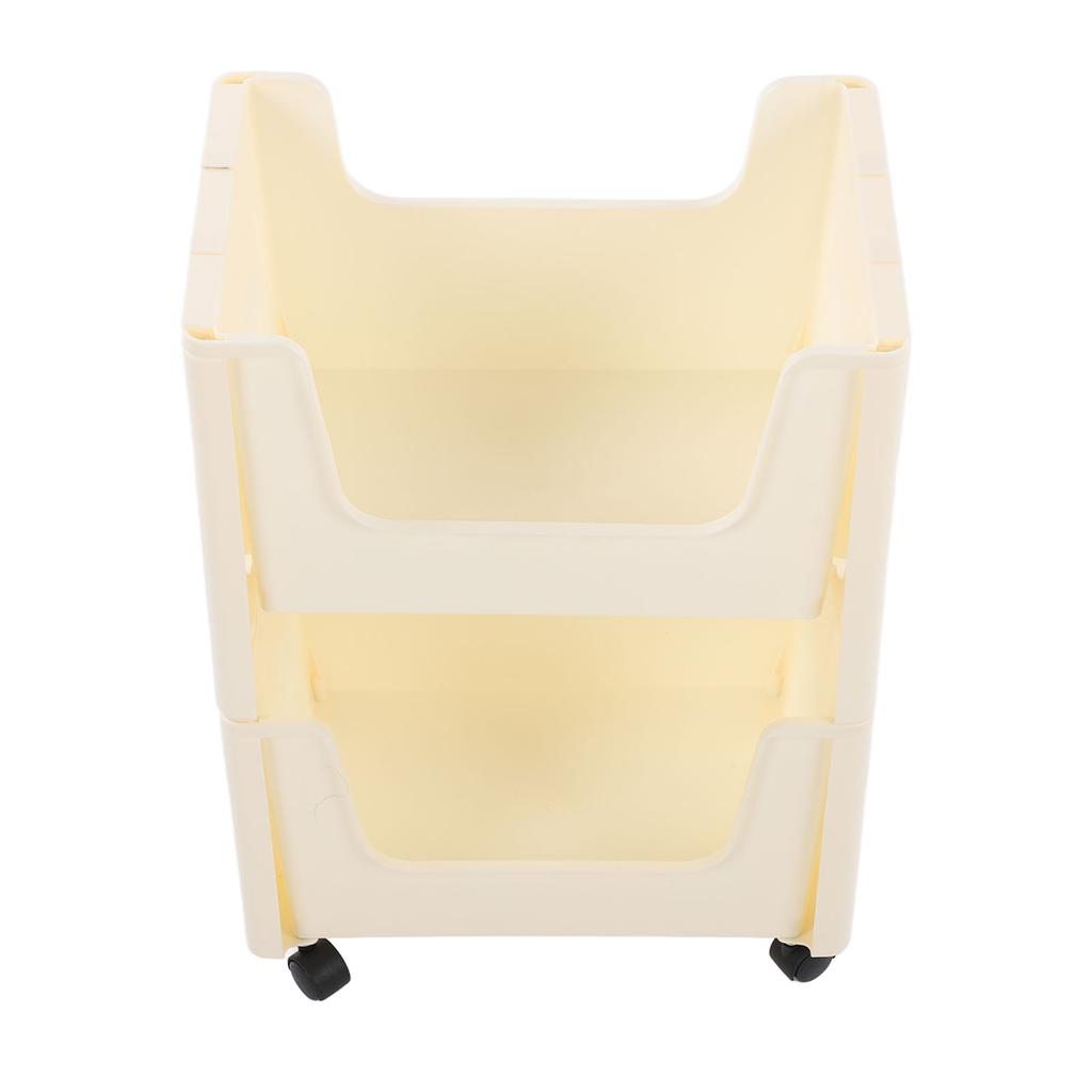Storage Cart Large Capacity Thickened Mobile Storage Rack with Lockable Casters for Books Toys Seasoning Bottles