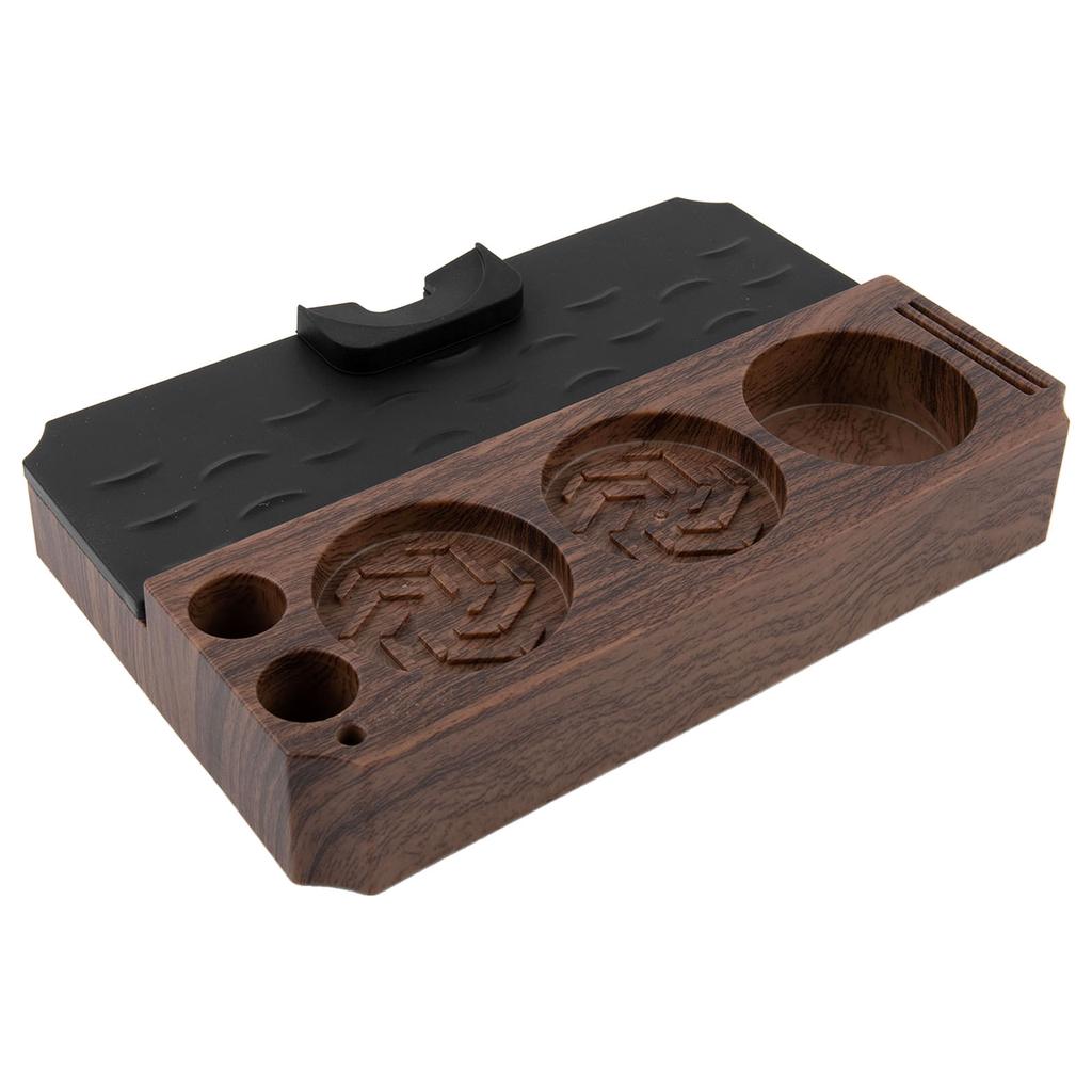 Coffee Making Walnut Coffee Tamper Mat Elegant Wood Grain Coffee Mat Multifunctional Press Base Coffee Accessories