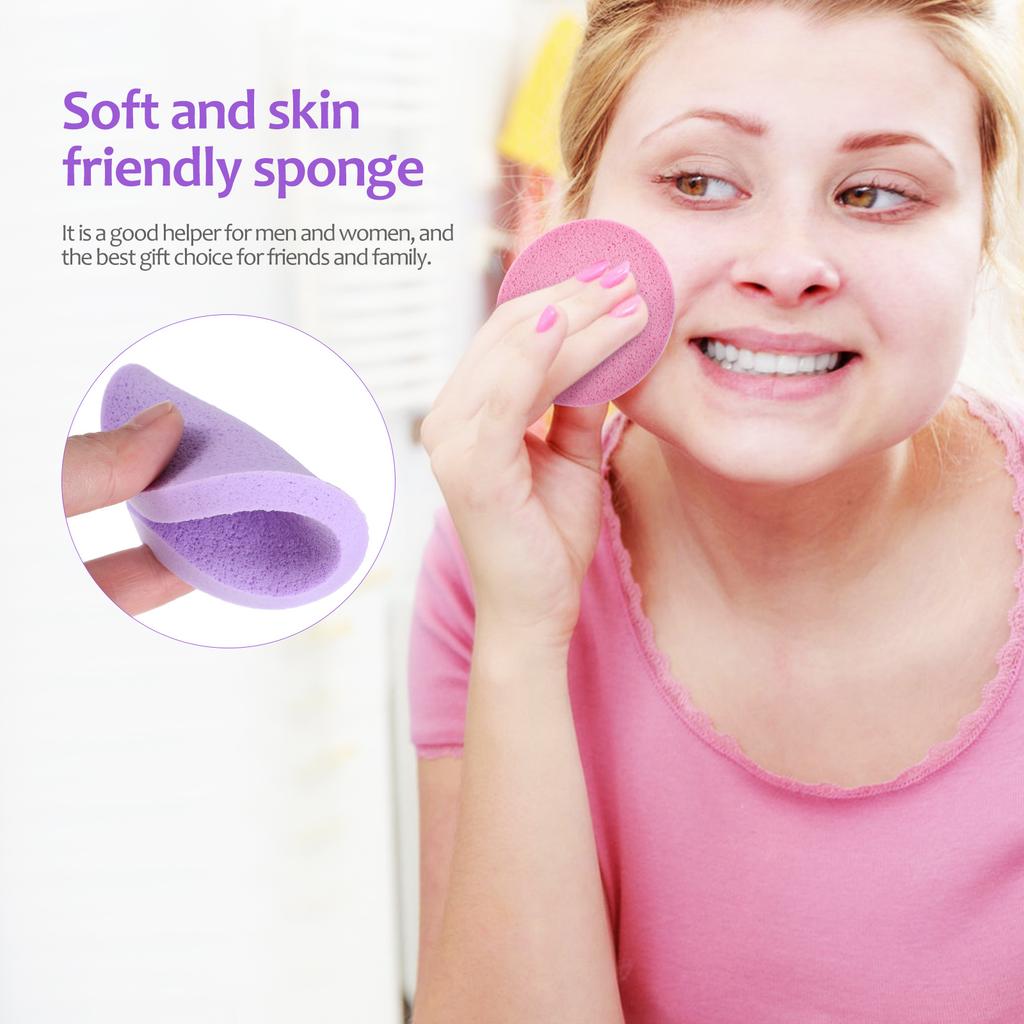 120 Pcs Facial Sponge Cleaning Supplies Makeup Sponges for Cleansing Disposable Washing Face Compressed Estheticians