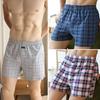Men's High Waist Cotton Boxer Shorts - Loose Fit Sleep & Home Pants, Plus Size, Lightweight Four-Corner Design