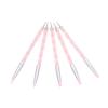 5pcs Dual ended Carving Sculptur Pen Set Silicone Head Dotting Pen Manicure Nail Art Tool Pink