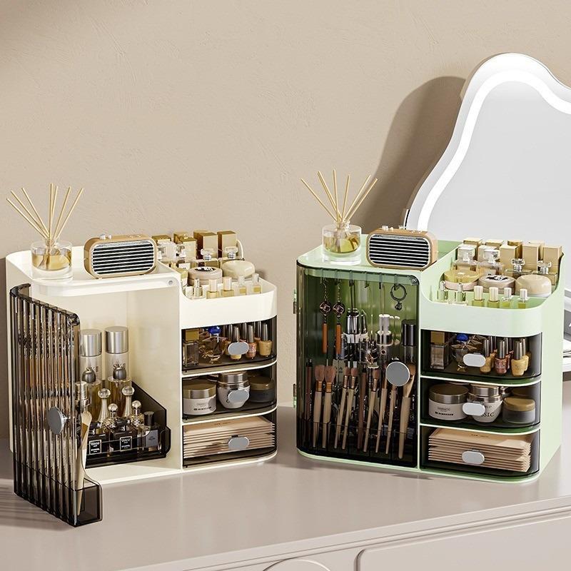 Cosmetic Organizer Makeup Storage Box Drawer Layers Luxury Desktop Storage Cabinet Table Dustproof Lipstick Powder Storage Box