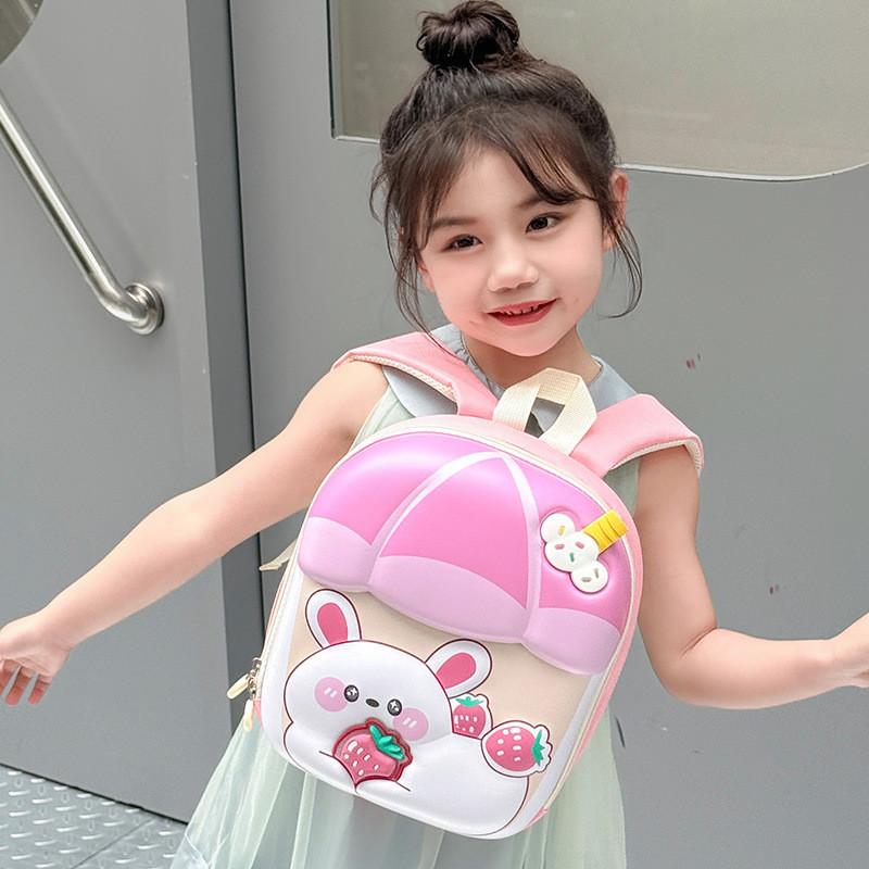 Backpack Childrens Rabbit Cartoon Bag Zipper Style Adjustable Strap Shoulder
