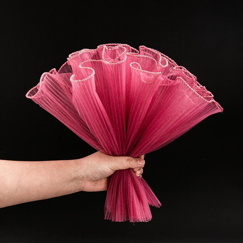 Färska Blommor Pärl Våg Garn Nät - Bukettinslagning & Blomsterbutiks Material