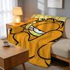 Throw High-Density Short Plush Blanket For Sofa Nap Air-Conditioned Room Soft Skin-Friendly YELLOW CAT G-Garfield