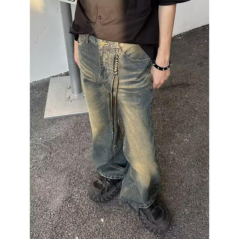 

Популярные мужские джинсы Harajuku Lazy Fit - Универсальные и стильные (N552-P48) XL синий