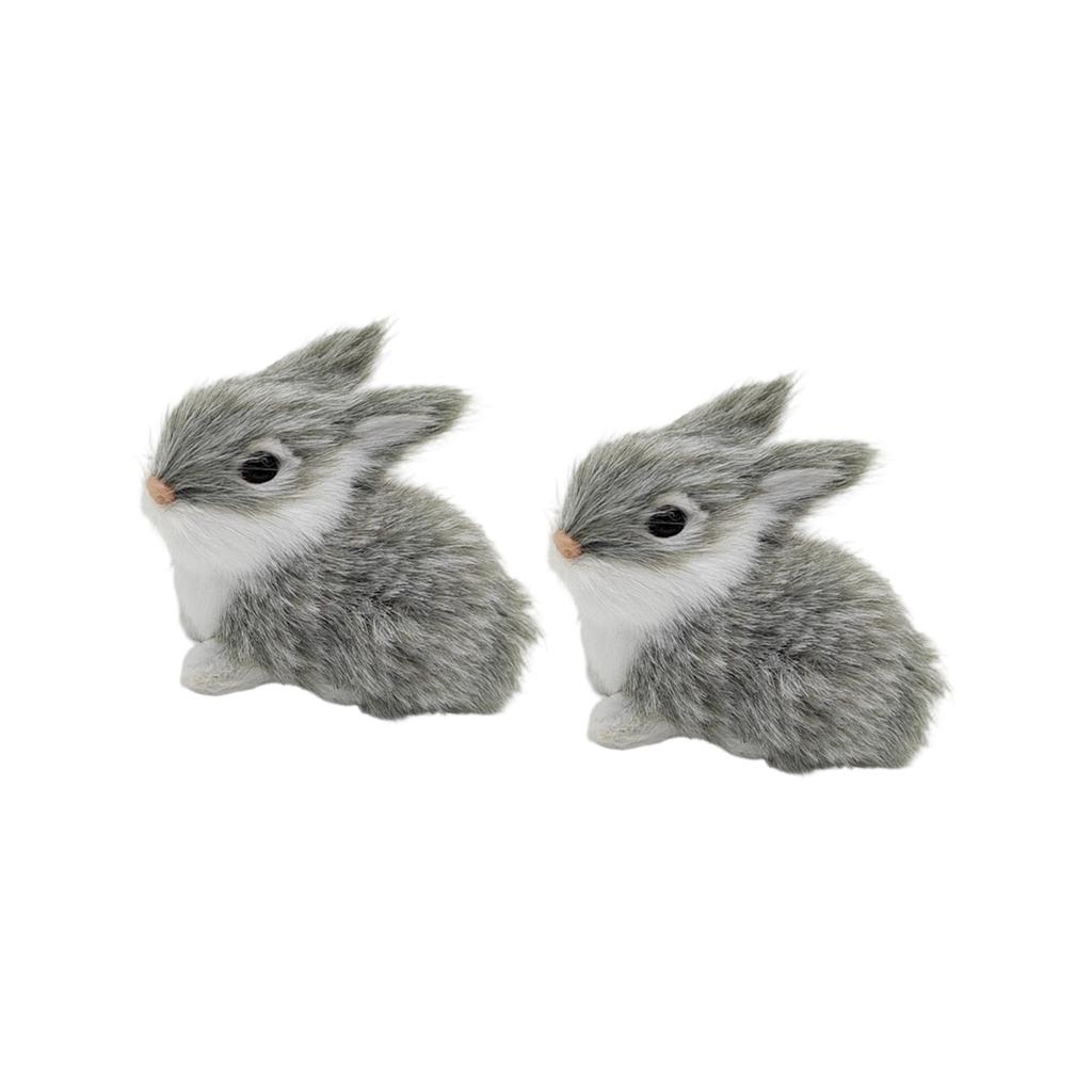 Easters Bunnies Figurines Realistic Rabbit Stuffe Farm Animal Statue for Spring Basket,Home Decorations,Photo Props