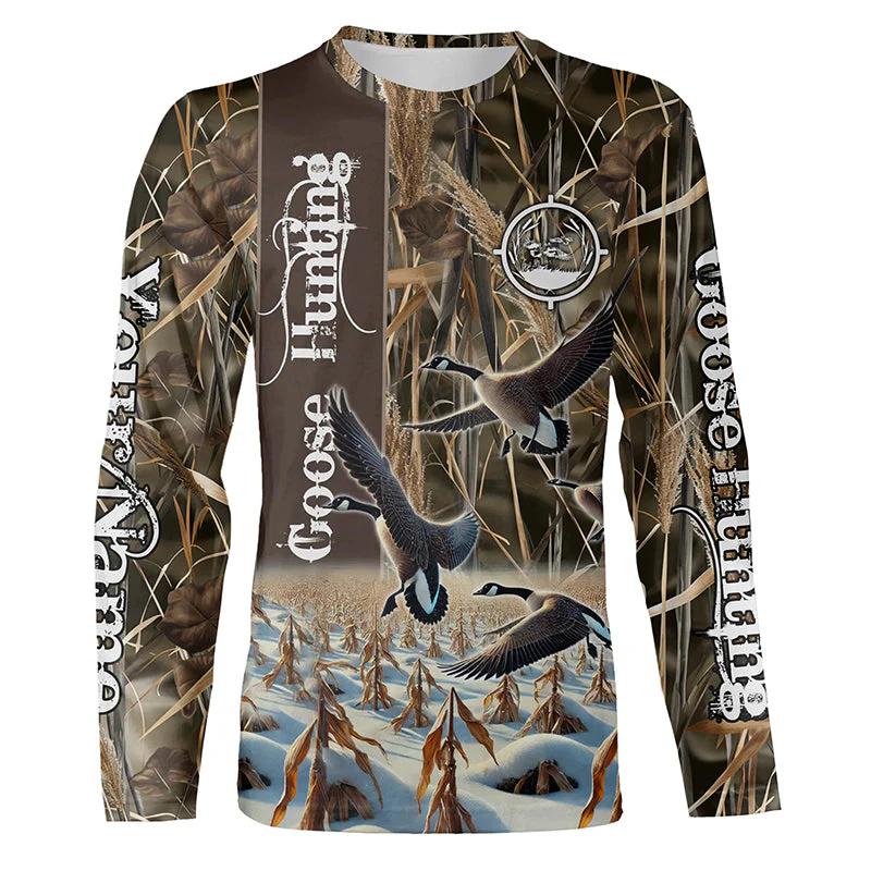 

Camo Hunting Animals Wild Boar Men T-Shirt 3D Print Sport Long Sleeve Tee Tops Casual O Neck Streetwear T Shirts Men s Clothing S