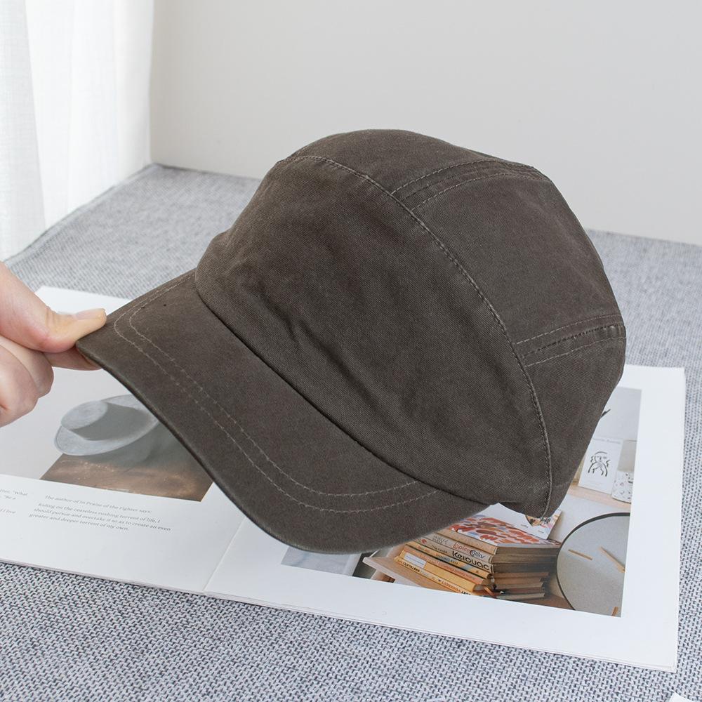 2026 Spring Summer New Solid Color Retro American Short-brimmed Hat Women Functional Wind Cap Men Sun Short-tongued Baseball Cap