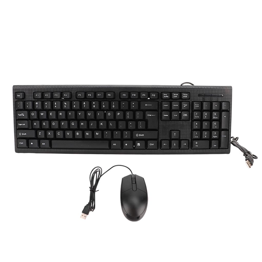 CMK858 USB Keyboard and Mouse Set 104 Keys Computer Keyboard 1600DPI Mouse for Home Office