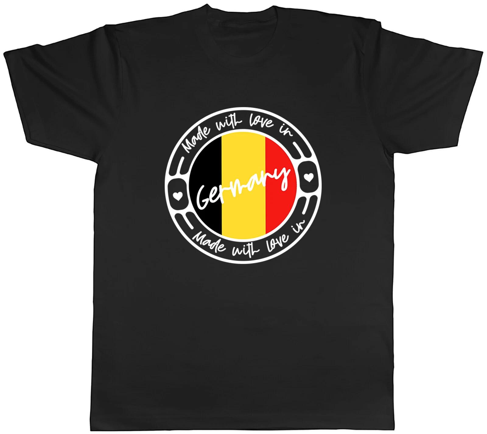 Made With Love In Germany Mens Unisex T-Shirt Tee XXL