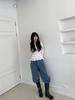 Korean Style 2026 Spring/Autumn Lace Trim Sheer Long Sleeve Women's Top