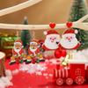 Cute Cartoon Christmas Santa Heart Shape Drop Earrings for Women Playful Bell Acrylic Dangle Earring Xmas Holiday Party Jewelry