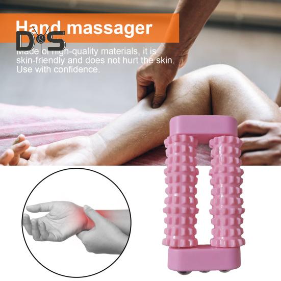 Handheld Roller Massager Portable Travel Muscle Fatigue Pain Relief Palm Acupoint Deep Tissue Relaxation Physical Therapy Spiky Massage Stick