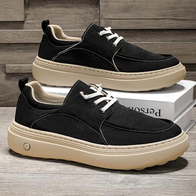 2026 Men's Tilted Head Casual Knitted Cloth Shoes, Men's Cute and Ugly Loafers, Men's Versatile Trendy Board Shoes