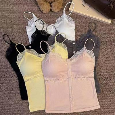 Spitzen-Patchwork V-Ausschnitt Camisole-Weste: Sexy formendes Untertop für Damen