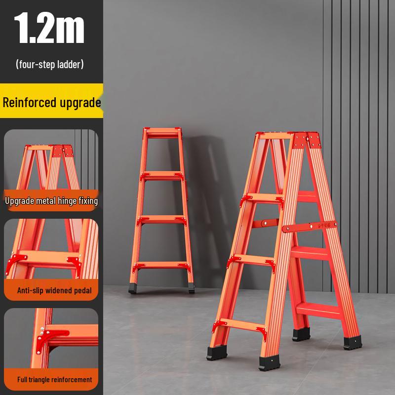 Aluminum Alloy Thickened Folding Ladder for Household and High-Altitude Use