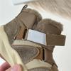 Winter Children Snow Boots Leather Warm Plush Toddler Kids Shoes Non-slip  Girls Boys Boots EU 26-37
