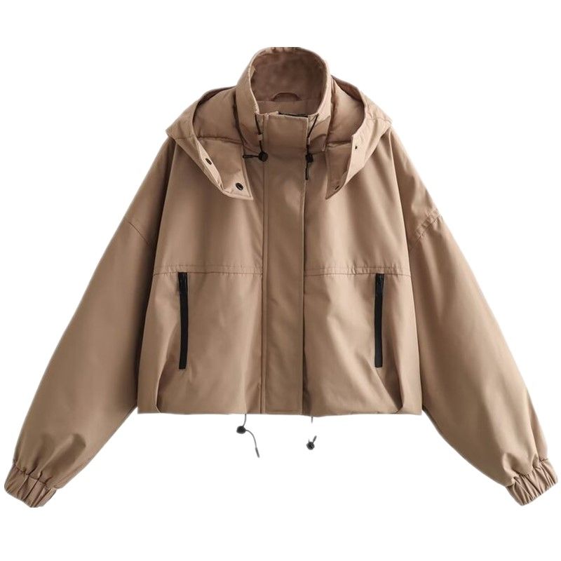 Western Style Winter New Women clothes Design Versatile Hood Crop jacket Outerwear 6318251 704