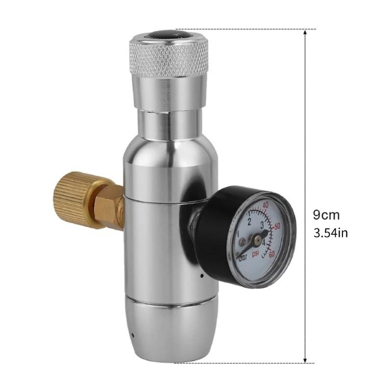 CO2 Regulator 0-60PSI Pressure Reducing Valves Gas Regulator for Efficient Home Brewing and Sodas Water Production