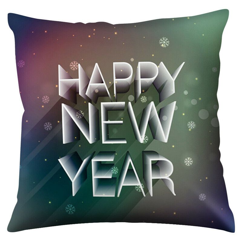 Polyester Peach Skin Christmas Cushion Cover 18" For Sofa Decor**