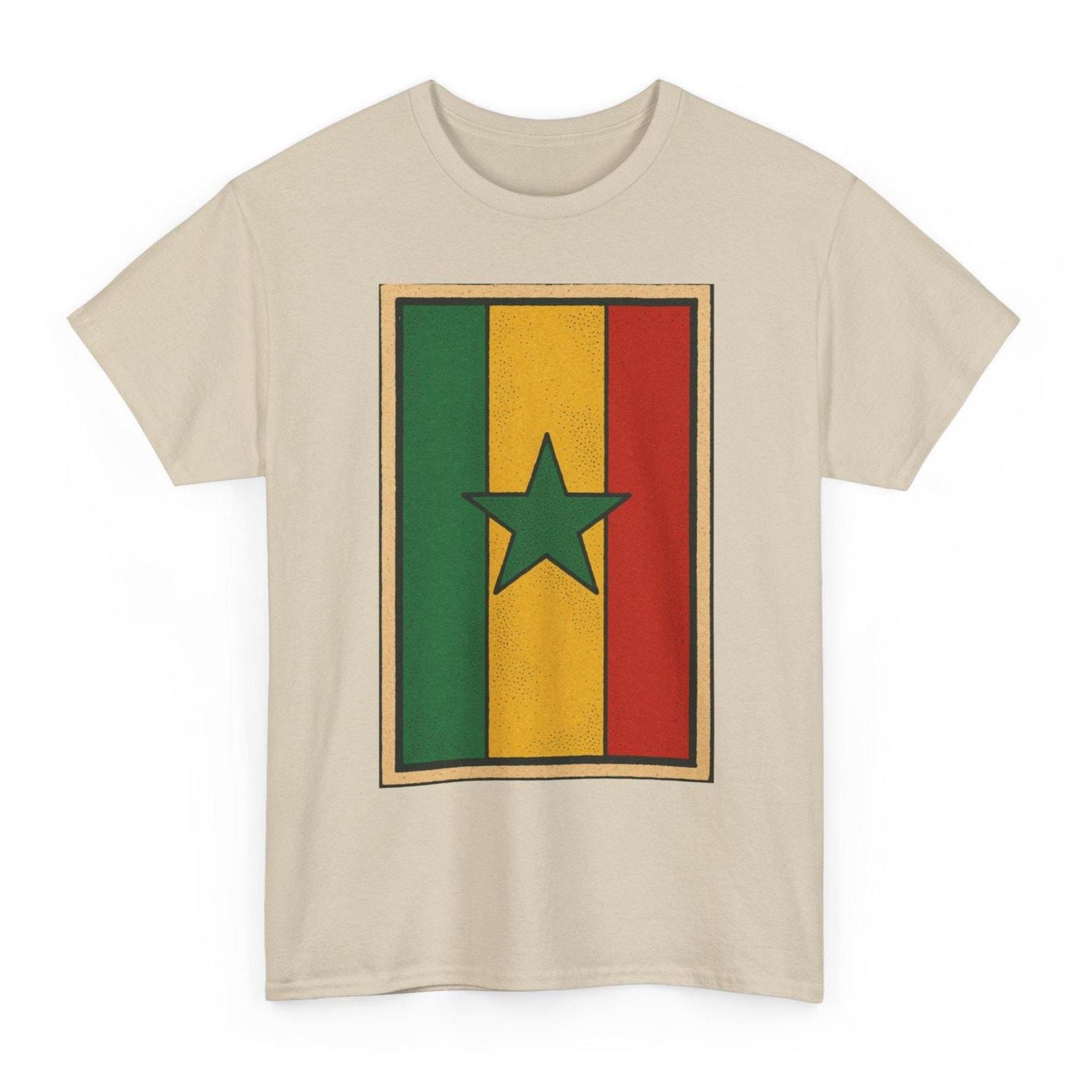 Senegal Flag T-Shirt Unisex: Retro Dakar Tee L