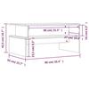 VidaXL Table basse blanc 90x55x42,5 cm bois d'ingénierie 834278