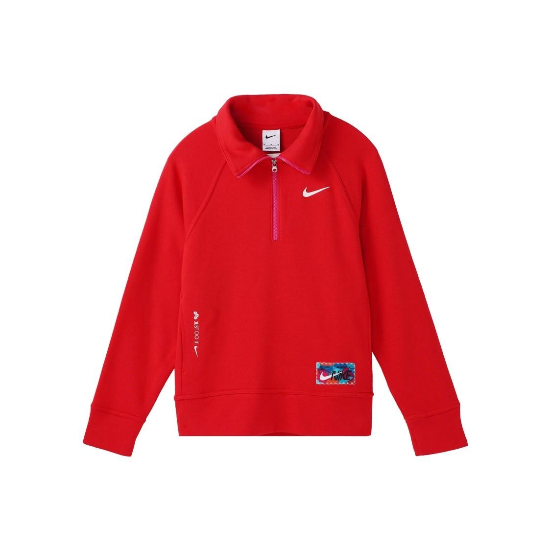 Nike Women s Red Half-Zip Knit Sweatshirt XS