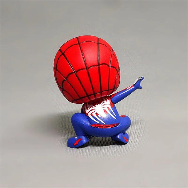 Marvel Avengers Spider-Man Figurine d'Action Mignonne Posture Décoration Anime Collection Figurine Modèle Jouet Ornements Cadeau Enfants
