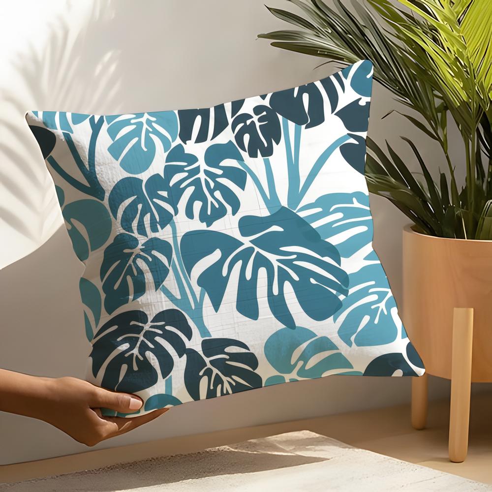 Art Leaf Modern Style Pillow Case Linen Cushion Covers For Decorative Sofa Home Pillows Case Car Chair Pillows Cases