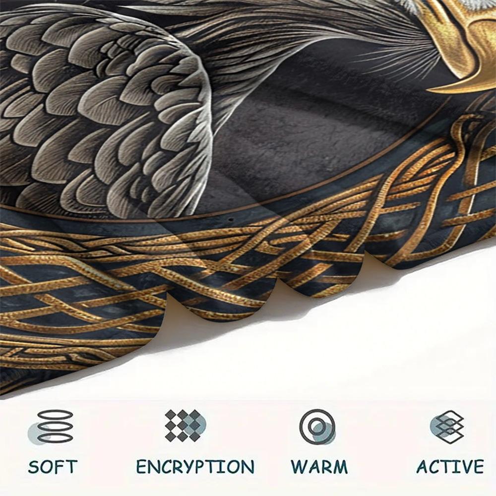 Eagle Print Flannel Blanket, High Quality Comfortable for All Seasons, Home Decor, Warmth and Comfort, Perfect for Christmas Gifts