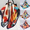 Women S Fashion 90cm Square Silk Like Scarf Versatile Neck Shawl