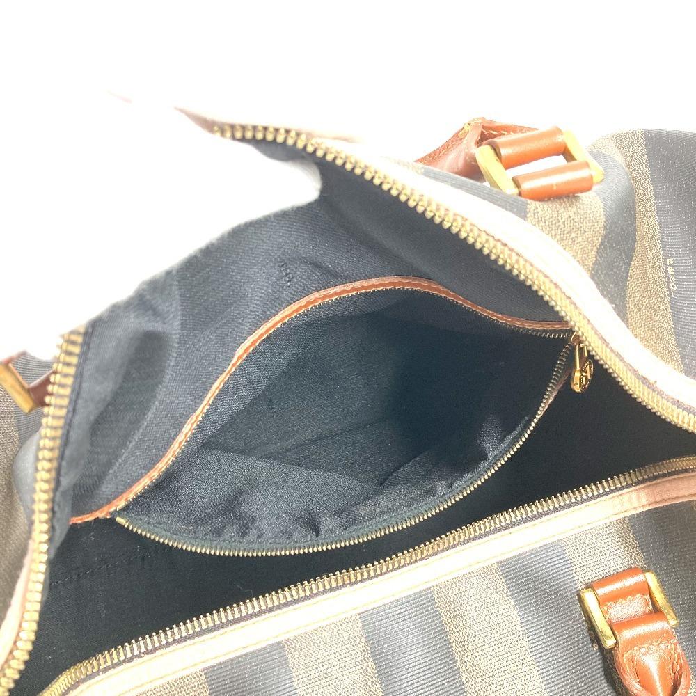 FENDI vintage Pecan travel bag travel bag bag Duffle Bag PVC/Leather khaki/Brown