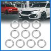 10pcs M12 Silver Tone Oil Drain Plug Gaskets Replacement for Toyota 35178-30010 Auto Accessories