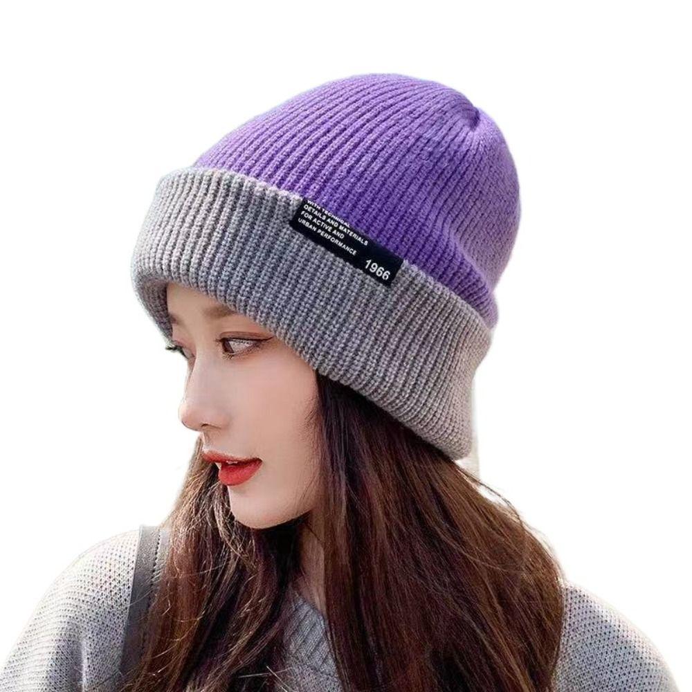 Breathable Double-faced Hat Thickened Warm Cold Hat Comfortable Knitted Hat  Winter