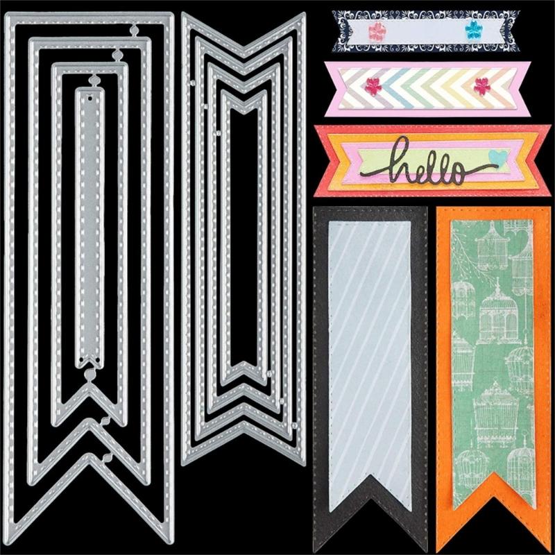 Metal Cutting Dies Label Frame Card Embossing DIY Photo Album Template Mold