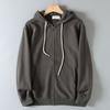 Clearance of Export Surplus: Men's Autumn and Winter Fleece-Lined Thick Hooded Sweatshirt, Loose Casual Long-Sleeve Jacket