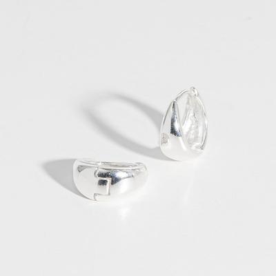 Brincos de Argola Prata 925 Macios e Ousados de Um Toque W