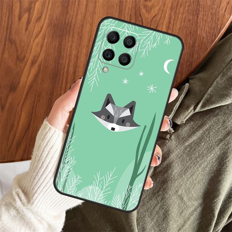 Cartoon Raccoon Case For Samsung Galaxy M06 M16 M36 M56 M33 M15 M55 M31 M13 M12 M14 M53 M32 M52 M35 M34 M54