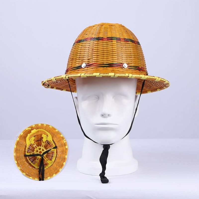 Breathable Bamboo Weave Cap For Outdoor Activities Lightweight And Friendly Unisex Design Practical Sun Protection Hat