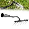 5/6 Teeth Garden Hoe Gardening Weeding Tools Manganese Steel Weeding Rake Grasping Raking Loosening Soil Nail Rake Farm Tools
