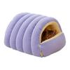 Abnehmbares Waschbares Winter Geschlossenes Katzenbett Weiche Baumwolle Gemütliche Katzenbett Höhle Faltbar Dickes Haustier Schlafhaus für Katzen Kleine Hunde