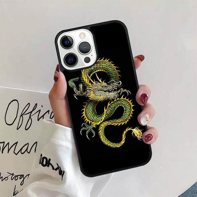 Retro Chinese Dragon Totem Coque Shell For iPhone 17 Air 15 16 14 13 12 Pro Max 11 Pro Max Plus Phone Case Cover