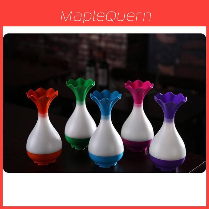 Usb Humidifier With Aromatherapy Vase Design For Home Use Silent Night Light